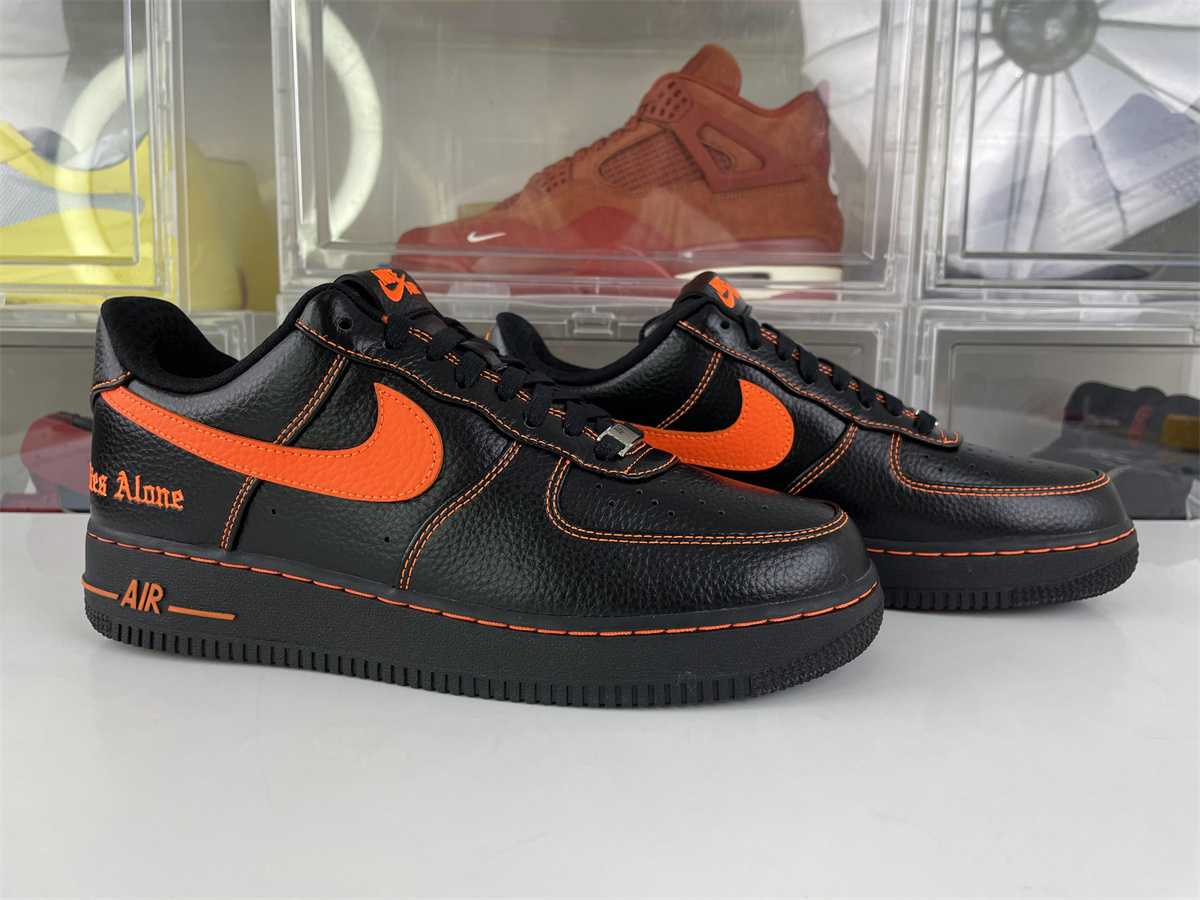 Vlone x Air Force 1 Black Orange Sunset