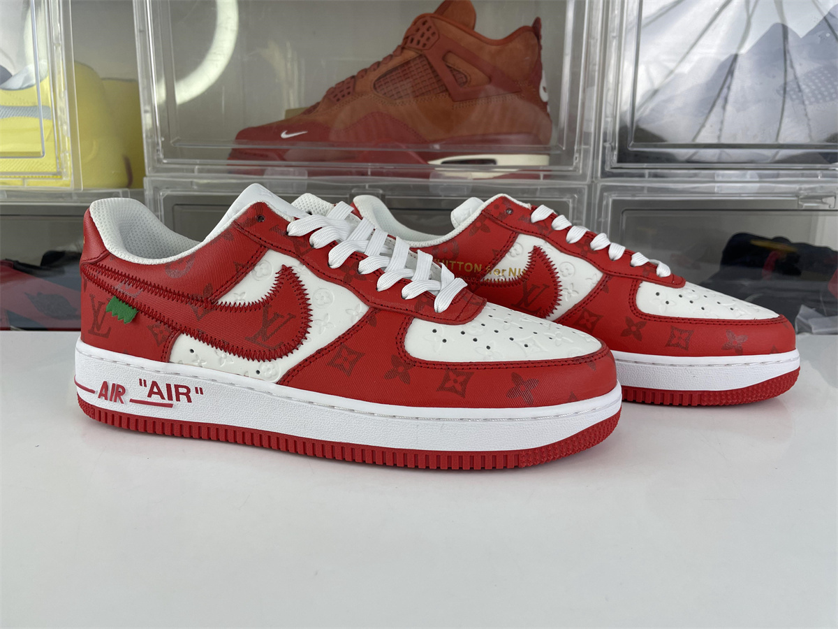 LOUIS VUITTON x Air Force 1 White Red