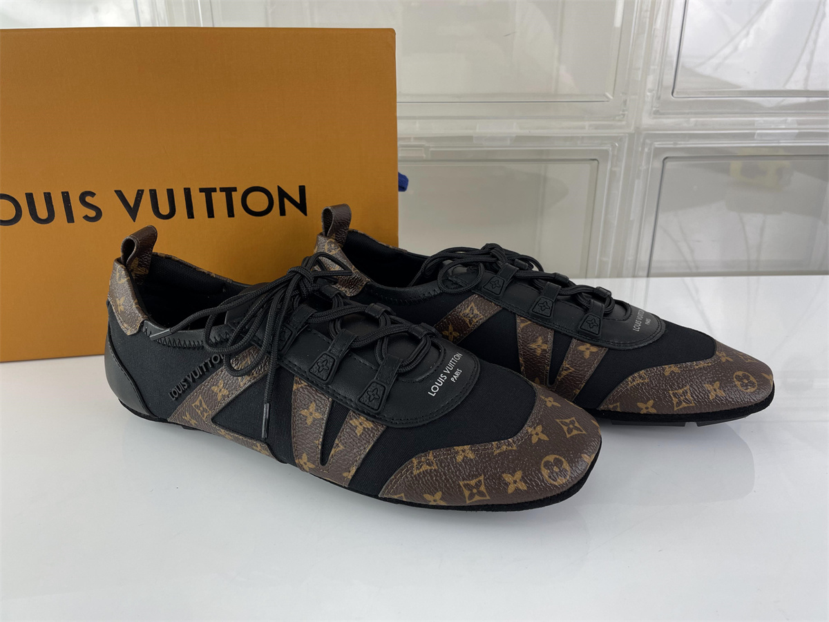 LV Louis Vuitton Black Brown Ballet style Sneakerina sneaker, (EU35-46)