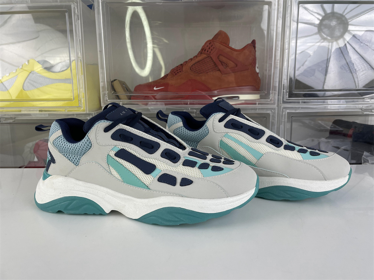AMIRI Skeleton Top Sneaker White Light Blue
