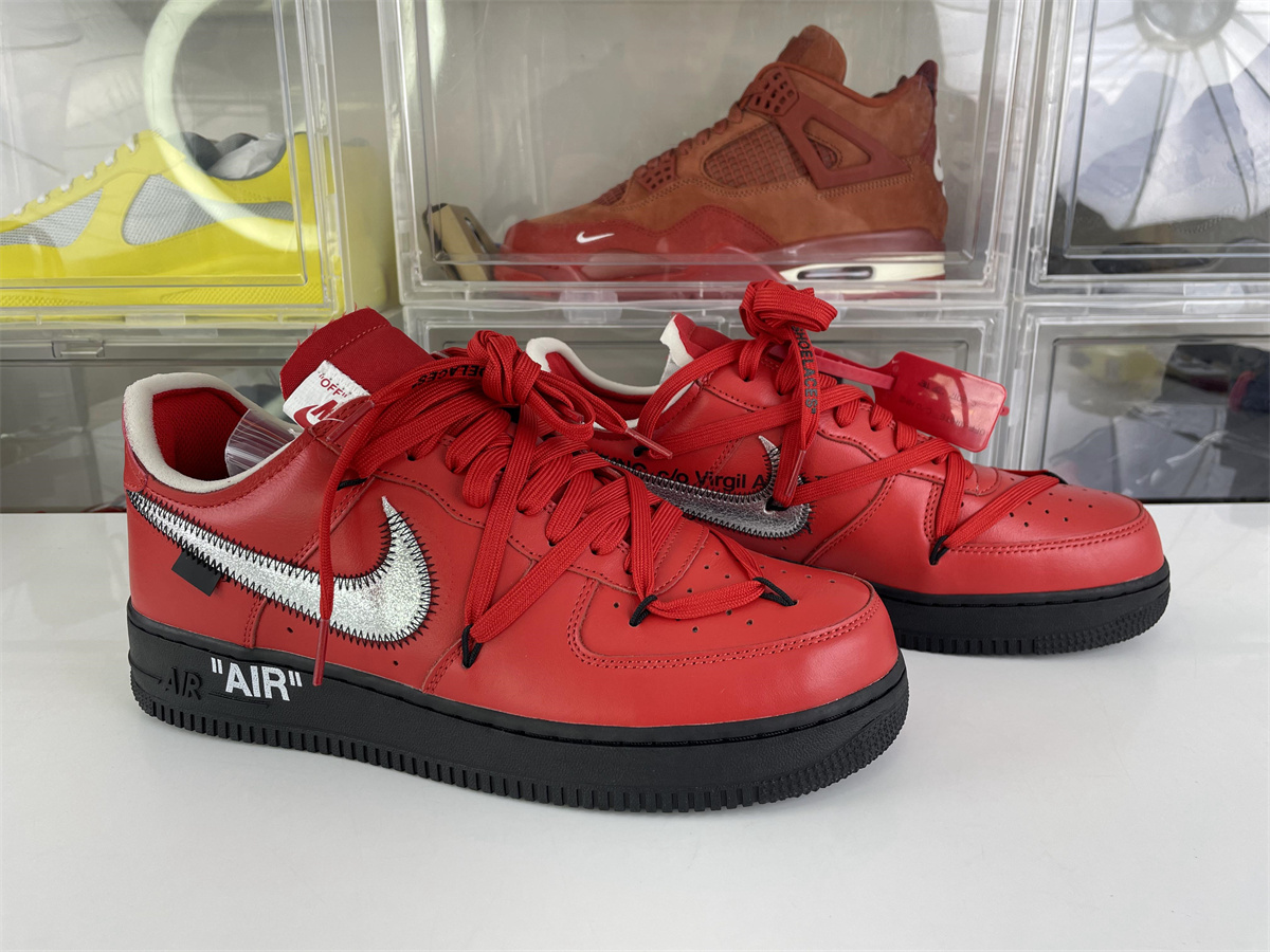 Off-White x Nike Air Force 1 Low Dark Red