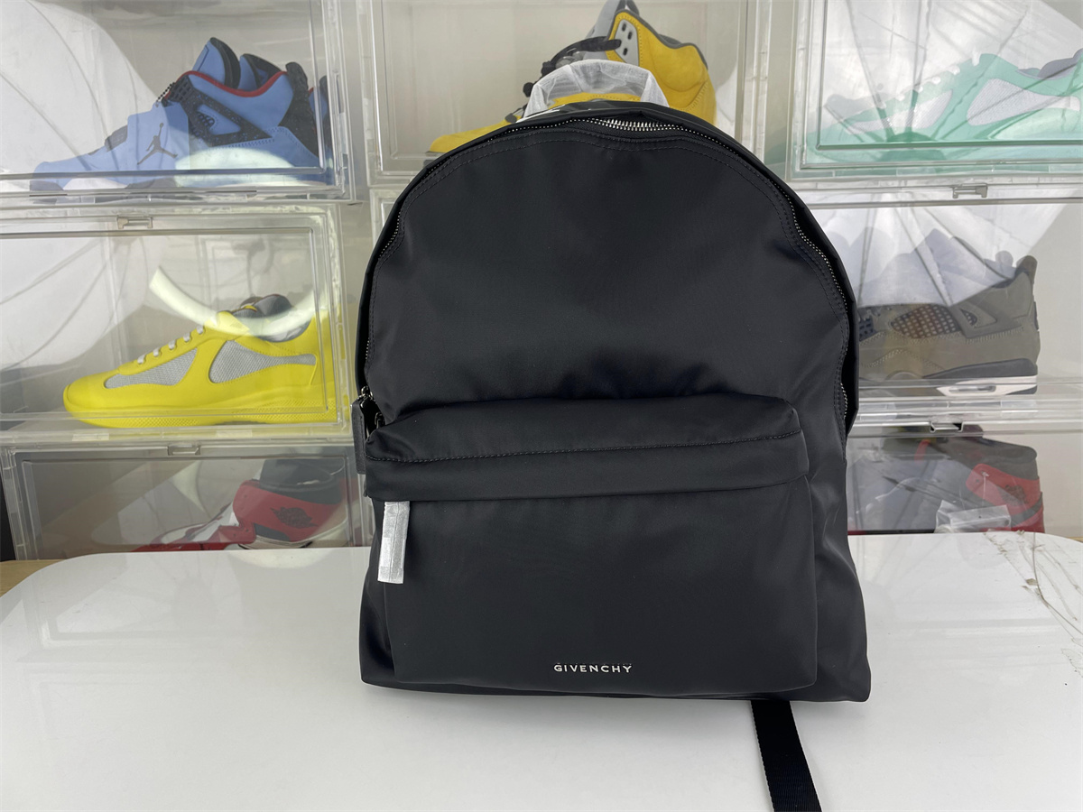 GIVENCHY Black Nylon Backpack, ( 45 x 35 x 9 cm)