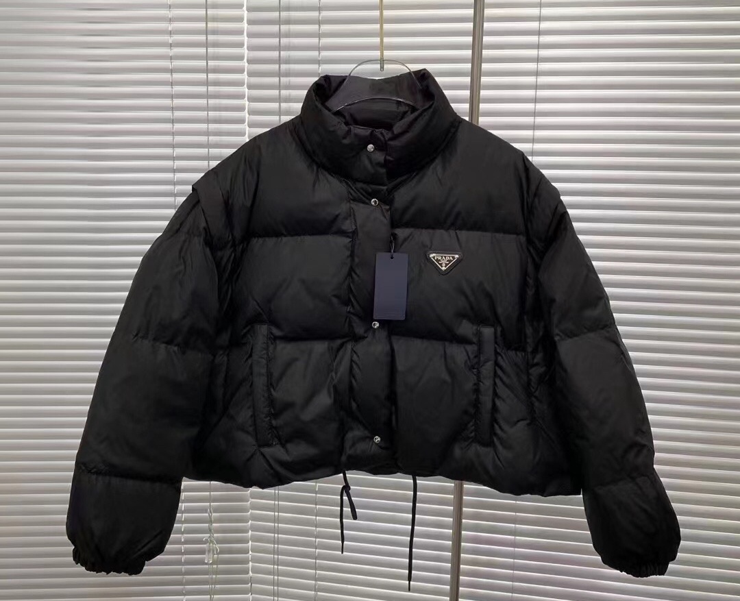 Prada Lady Winter Coat sleeve removeable, (black, blue, white, pink colors, S-L )