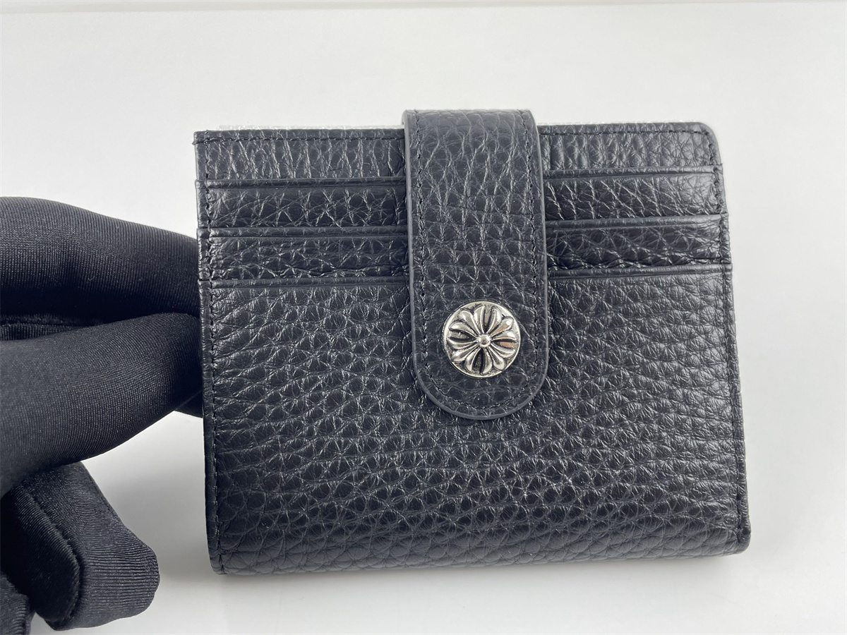 Chrome Heart Black Wallet,  ( 10.5cm )