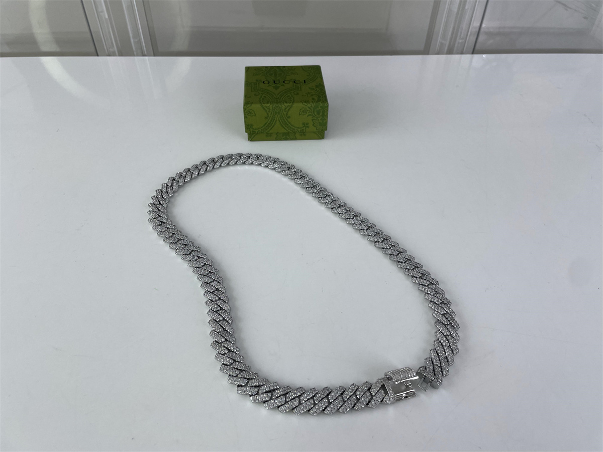 GUCCI Mossanite diamonds Necklace, 60cm long