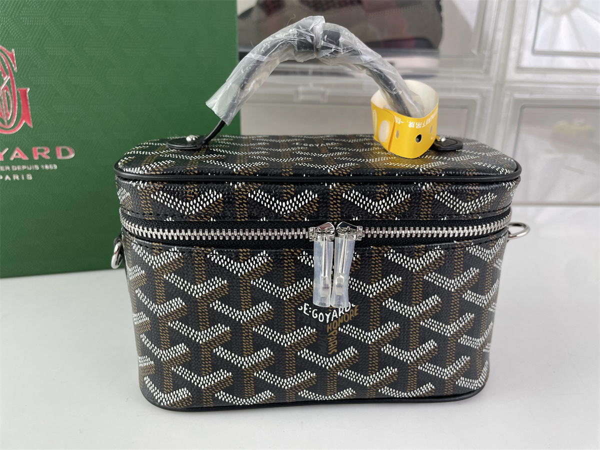 GOYARD Muse Mini handle bag Black Brown color, ( 16 x10 x 8 cm)
