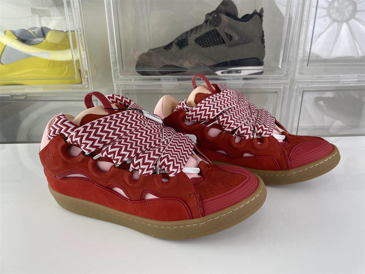 LANVIN Red Tennis Low TOP Sneakers