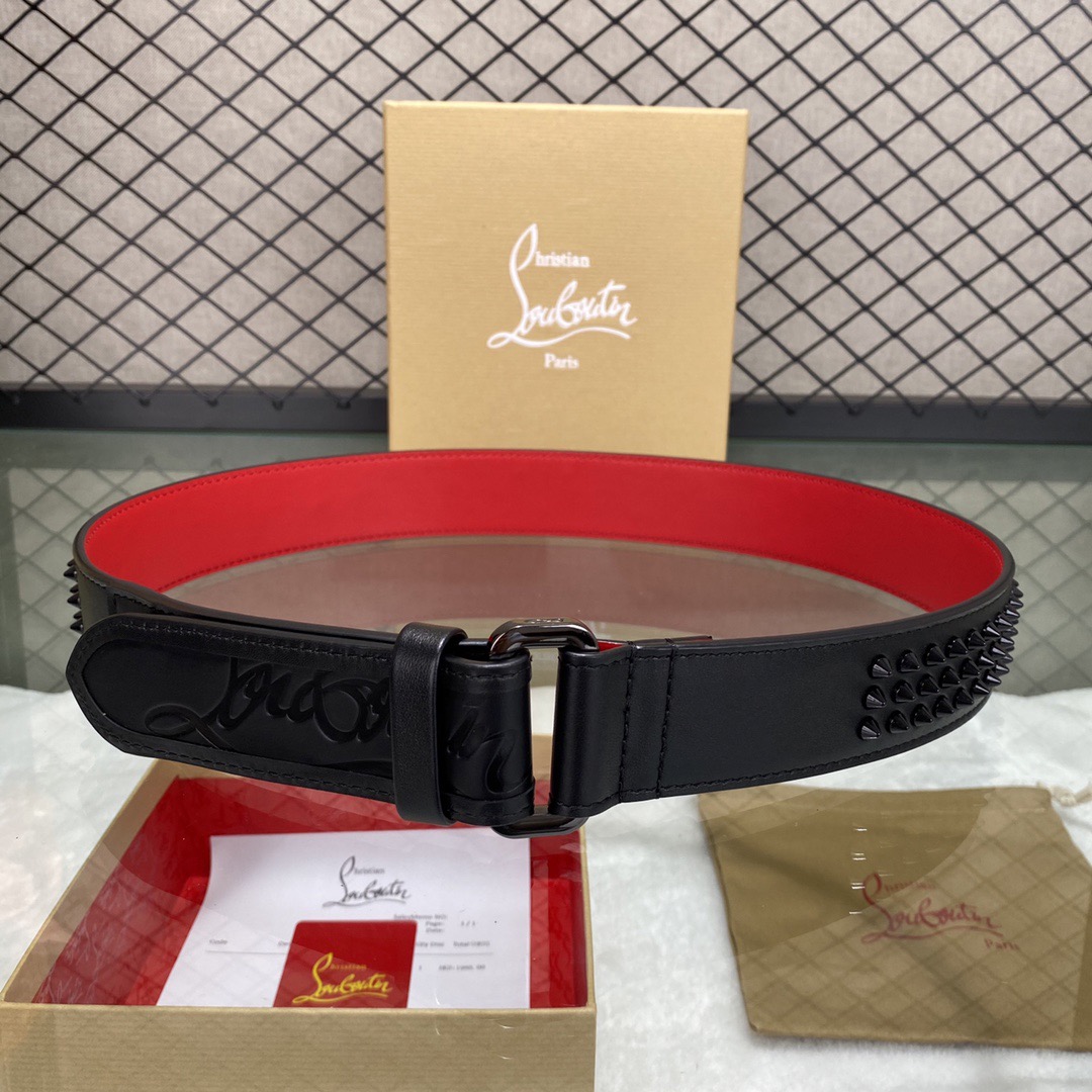 CL christian louboutin Black Red belts, (95-125cm)