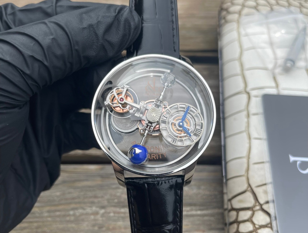 JACOB & CO Astronomia Universe series transparent auto moving watch, 41mm