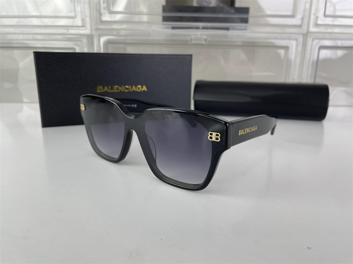 Balenciaga unisex style Black Purple glasses sunglasses