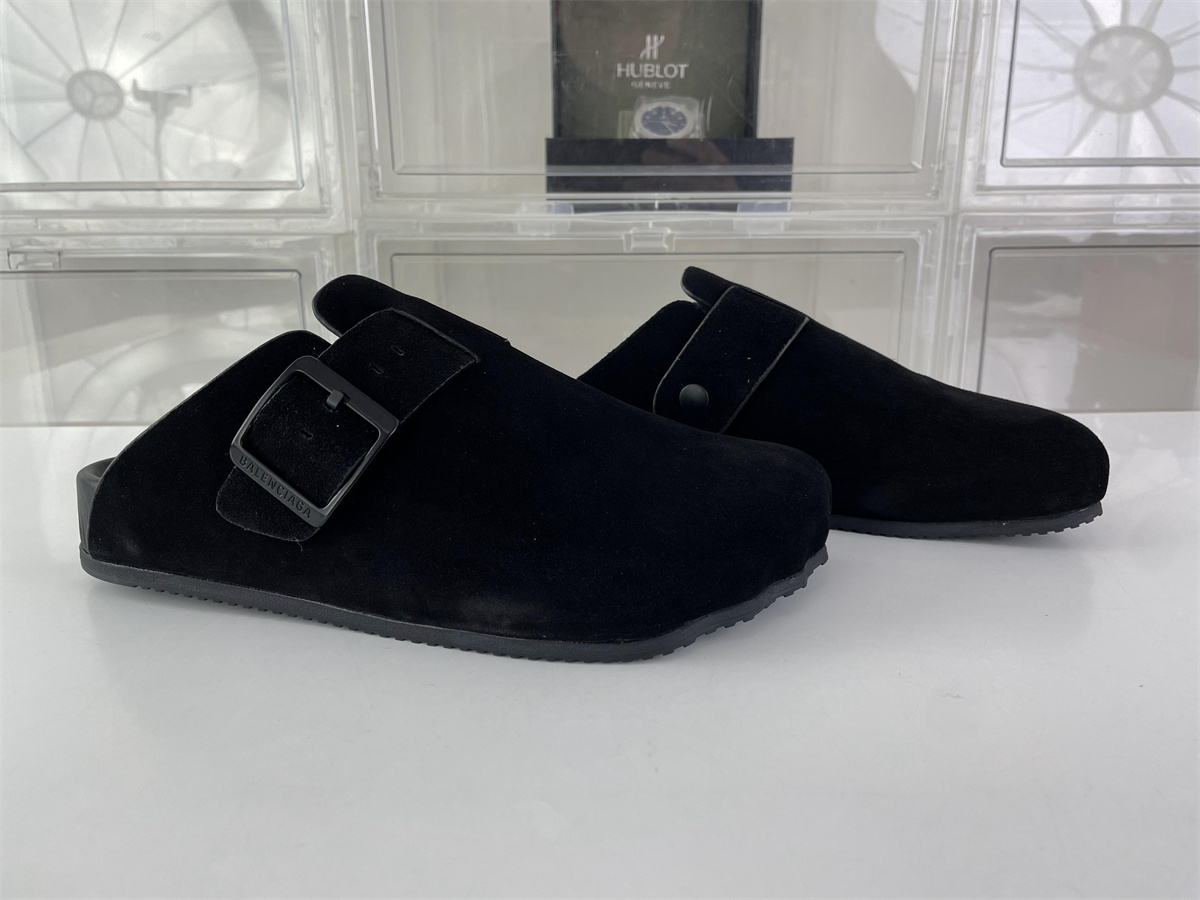 Balenciaga Black Suede Slipper, (EU35-45)