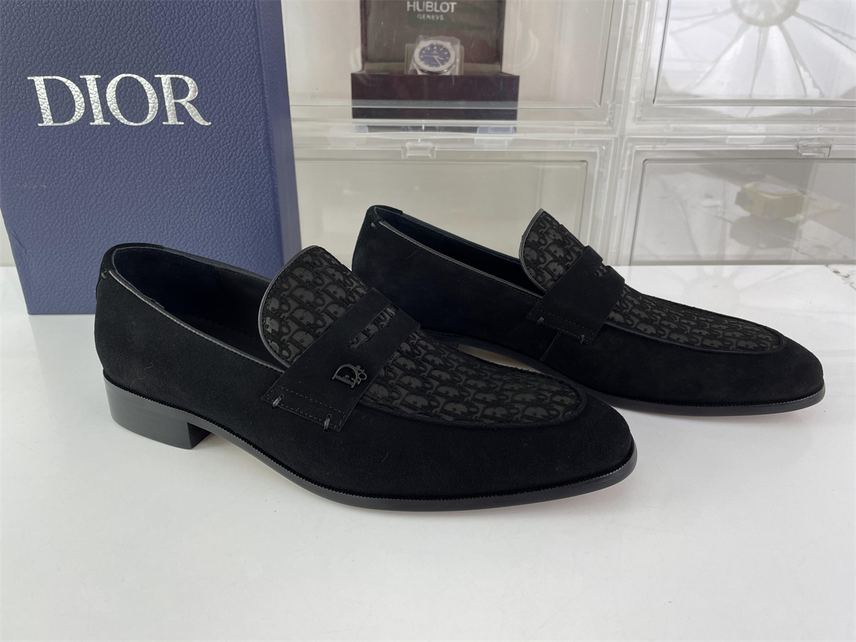 Dior Black Suede male dressing shoes, EU38-46