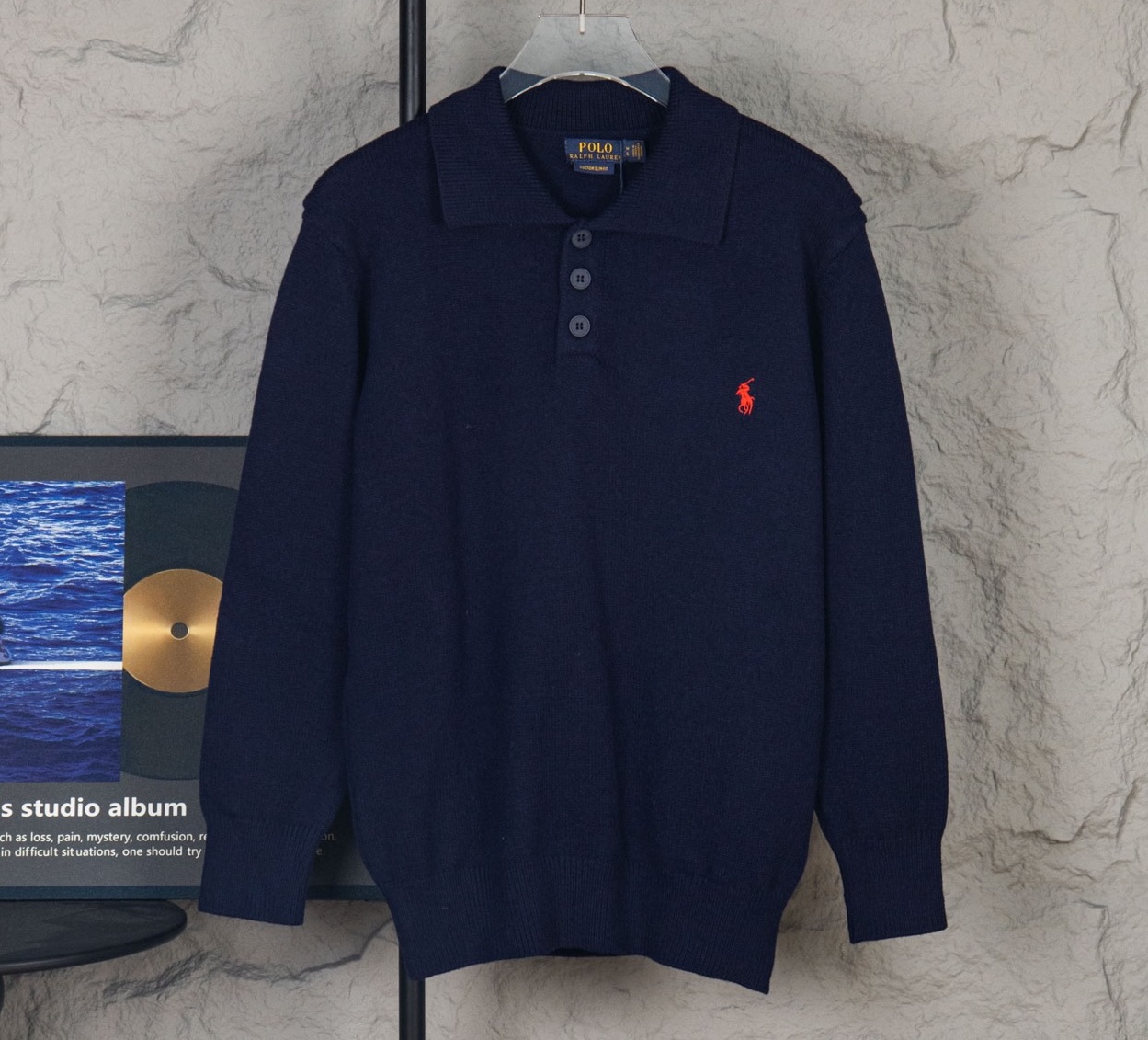 POLO Dark Blue woolen Sweater , (S-XL)