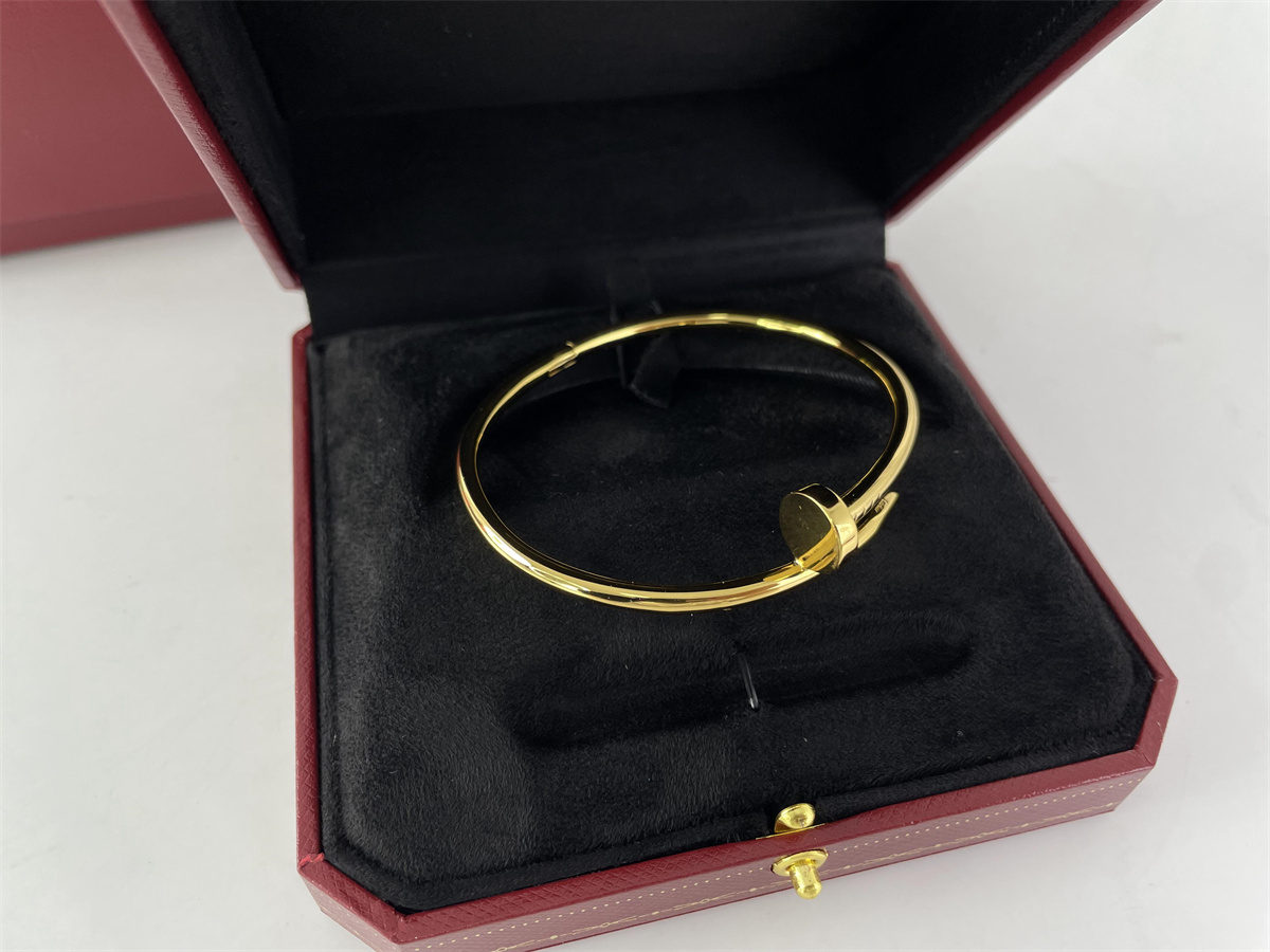 Cartier Nail Gold color Bracelet, (17, 19, 21 cm for you to choose)