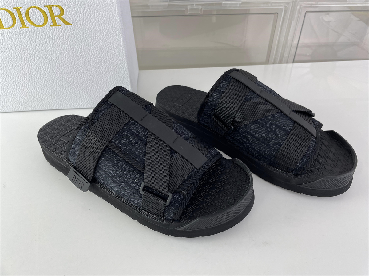 DIOR Male slipper Black with stripes, (EU36-45)