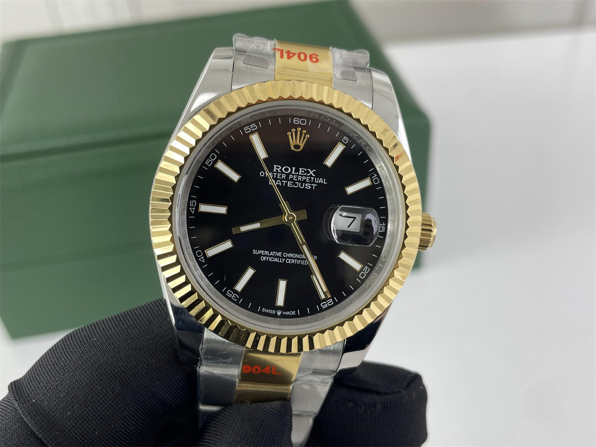 Rolex DateJust Black Silver Gold Glow in dark Auto-machine Watch, 40mm