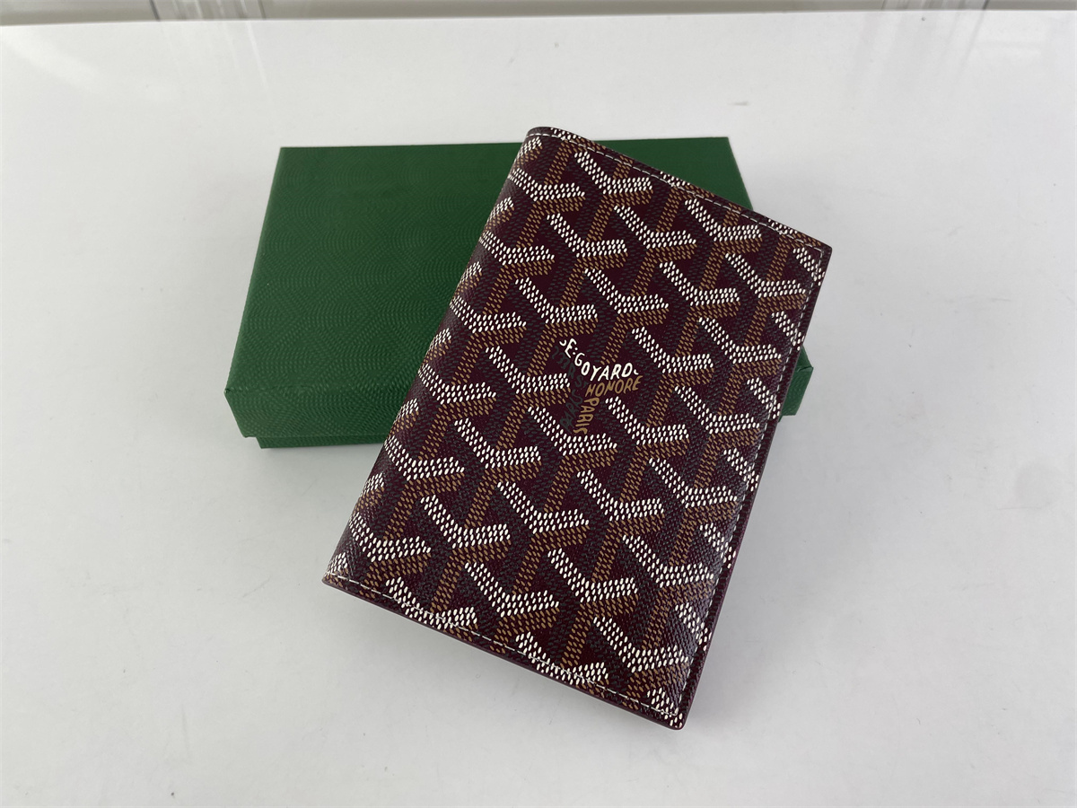 GOYARD Long Wine Red Wallet, (14 x 10 x 1.5cm)