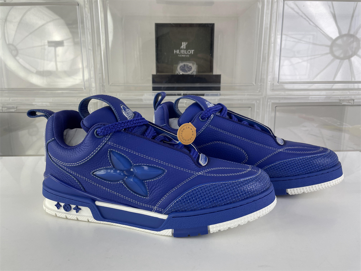 LV Blue Leather #54 Skate shoes, (EU38-46)