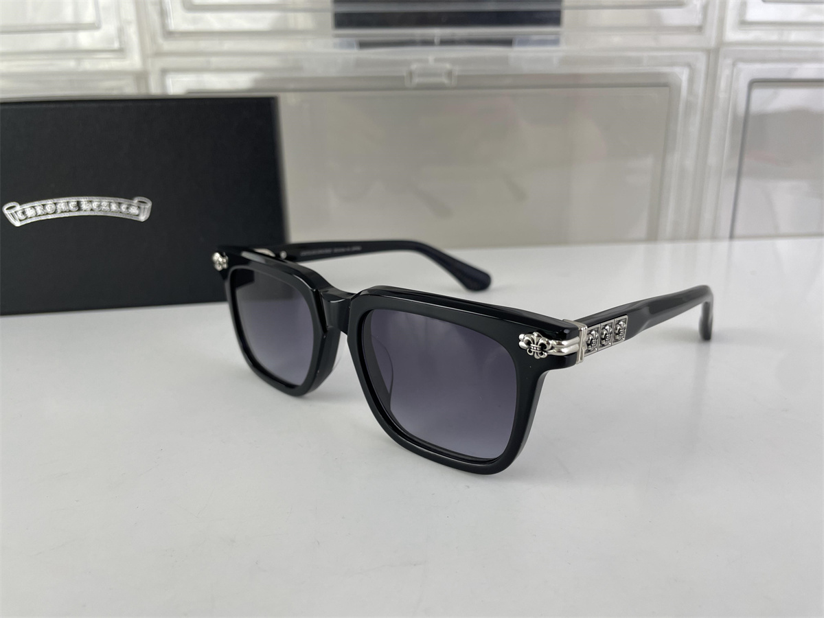 Chrome Heart Plastic Black Purple Sunglasses