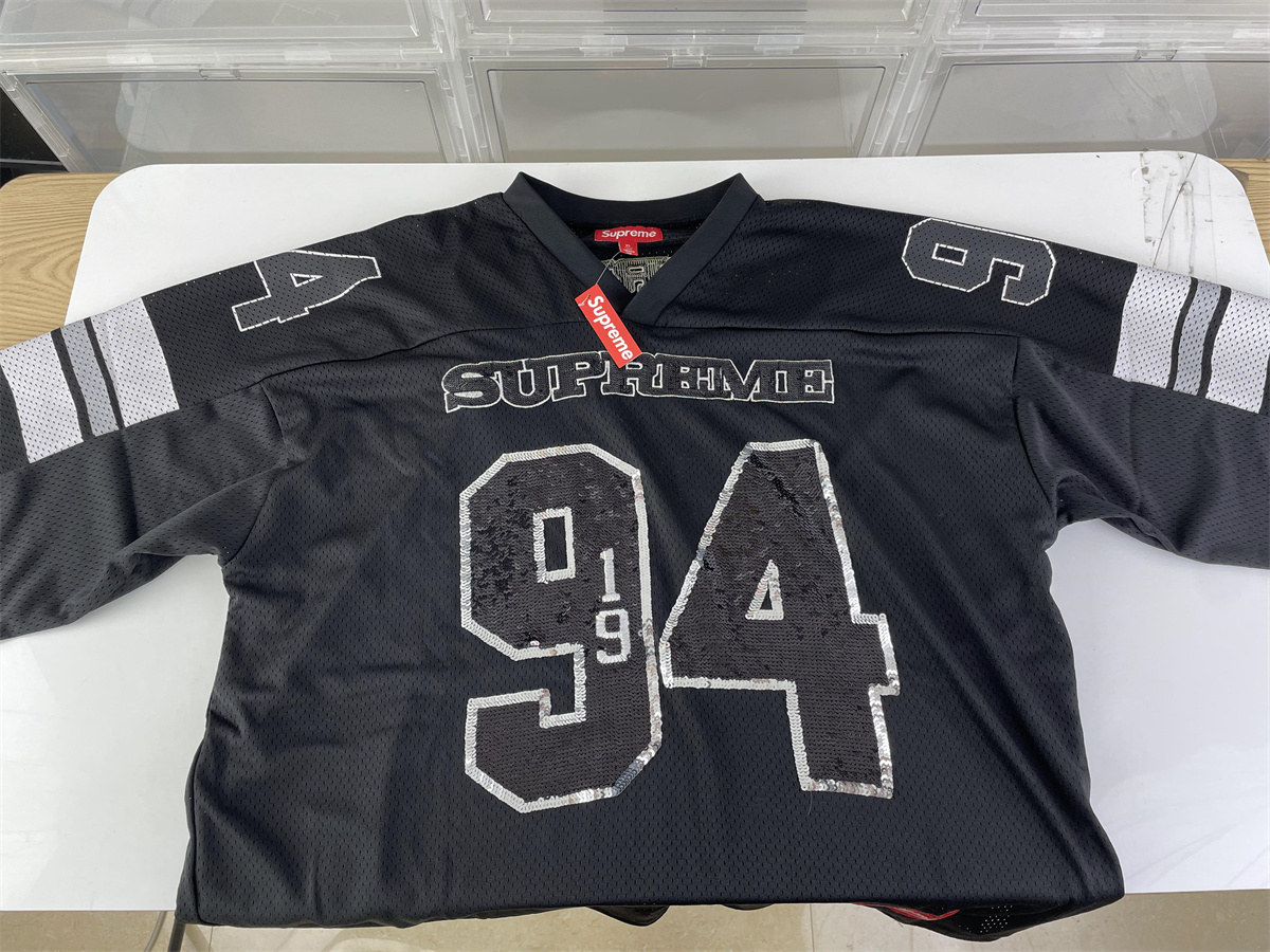 SUPREME FW25 WEEK Sequin Football Jersey, ( S- XL )