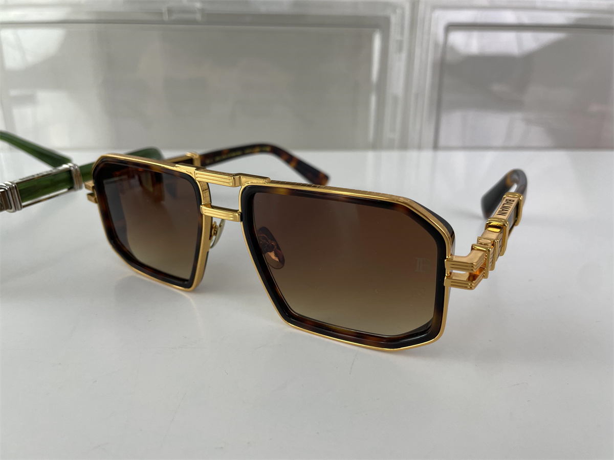 BALMAIN Metal Golden Brown Lazer Sunglasses