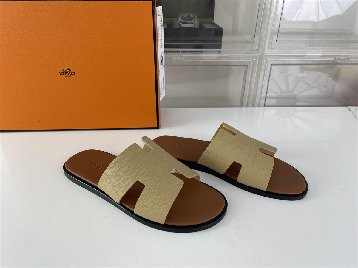 Hermes Unisex Sandal Brown Tan color, (EU36-46)