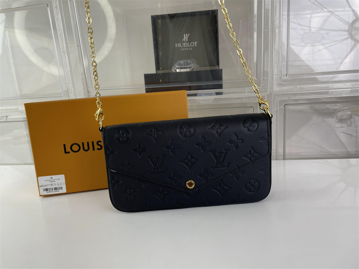 LV Louis Vuitton Pochette Felicie Lady's Black bag, (21 x 12 x 3 cm)