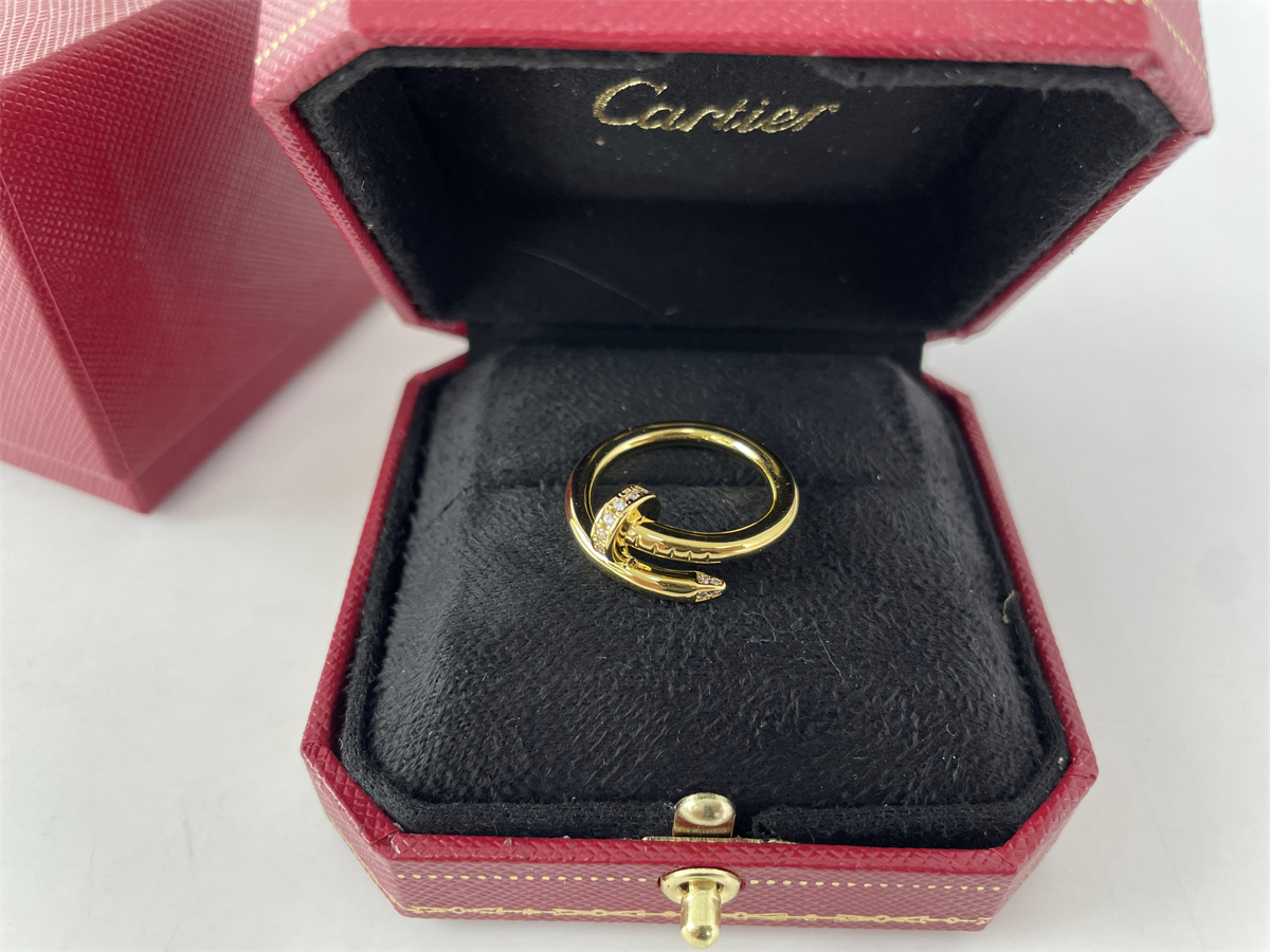 Cartier Yellow Gold Ring with stones, (size 6, 7, 8, 9 )