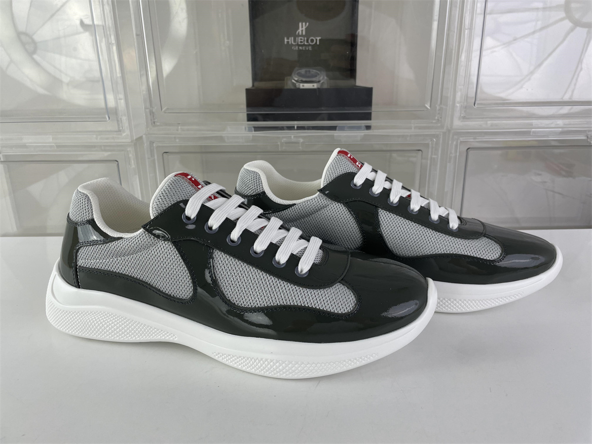 PRADA America Cup Dark Grey Leather with Grey Mesh, (EU38-47)