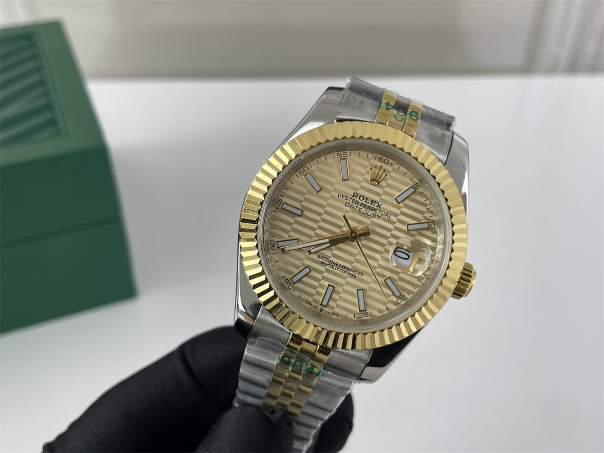 Rolex Yellow Gold DATEJUST Rhombus marks dial plate Auto-machine watch, 41mm