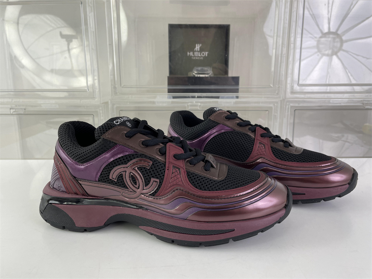 Chanel Purple Dark Wine Red shoes, (EU36-46)