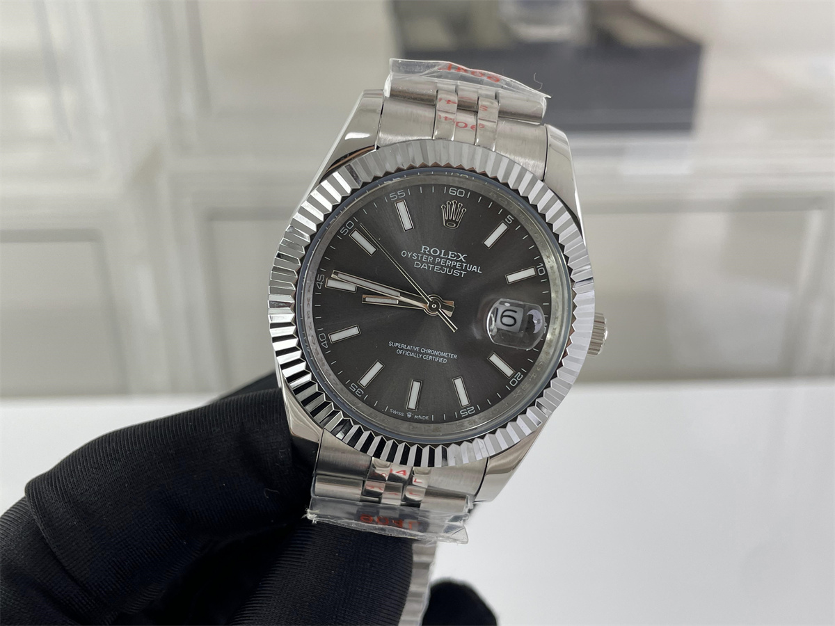 ROLEX DateJust Grey automatic machine watch, 41mm