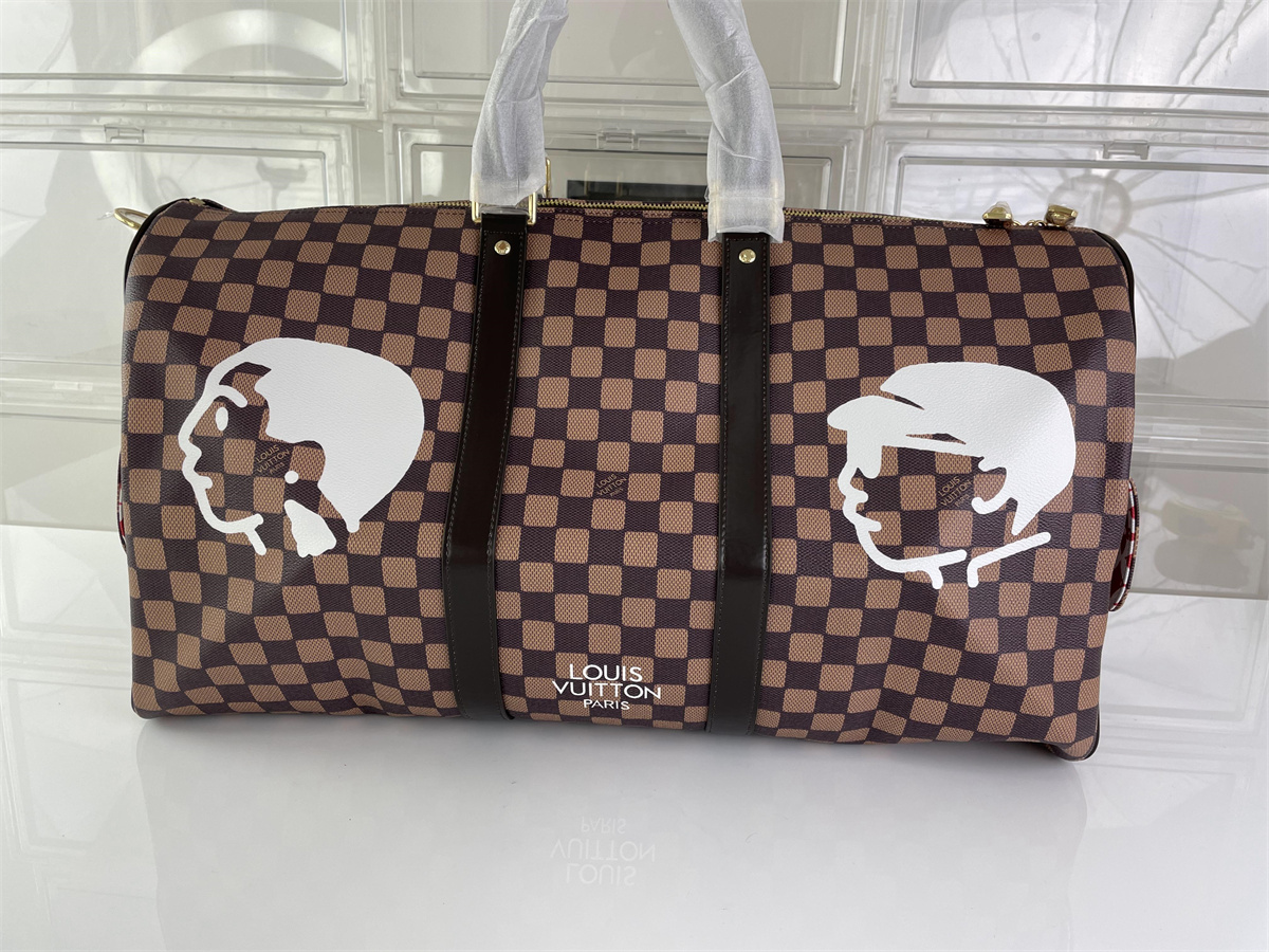 LV Louis Vuitton Gan Brown color Keepall Travel Bag, (50 x 29 x 22cm)